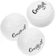 3pcs Small Flat Golf Balls for Practice Portable Golf Aid for Indoor and Backyard Use for All Skill Levels Address Putting Issues and Accuracy