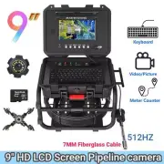 9" Pipe Inspection Sewer Pipeline Endoscope Camera DVR Video with 512HZ Locator