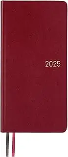 Hobonichi Techo Weeks [English/Tall and Slim Size/January 2025 Start/Planner] Leather (Red)
