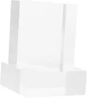 Zerodeko 2pcs Acrylic Display Block for Jewelry Organizer Collectibles Square Base High Transparency Stand for Figurines Crafts Souvenirs for Home Office Shop Decor