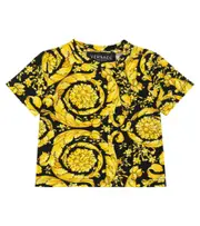 [Versace Kids] Versace Kids Baby Barocco cotton-blend T-shirt M 9-12 black