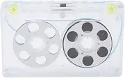 Reel to Reel Blank Cassette Tape, Portable Boombox Cassettes, 46 Minutes Aluminum Reel Cassette Tape, Transparent Blank Recording Cassette for Music Recording (Silver)