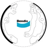Bendix Rear Brake Shoes for Ford Fiesta WS 1.6L HXJA, HXJB, HHJD Petrol 2008-201 (for: Ford)