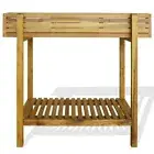 Wooden Raised Garden Planter With Zinc Liner Planting Box Stand Plant Flower Bed