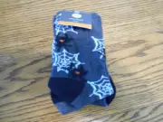 1 Pair Halloween Crew Socks Spider Spider Web Shoe Size 4-10