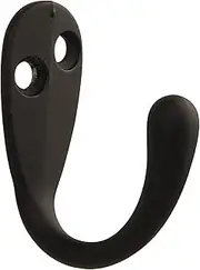 HASWARE 6 PCS Coat Hook, Wall Mounted Hooks Coat Hooks Robe Hooks Hangers Heavy Duty with 12 Pieces Screws for Bedroom Bathroom Kitchen Door Wall (Matte Black)