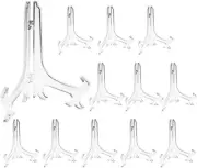 3 Inch Clear Plastic Easels or Stand/Plate Holders to Display Pictures or Oth...