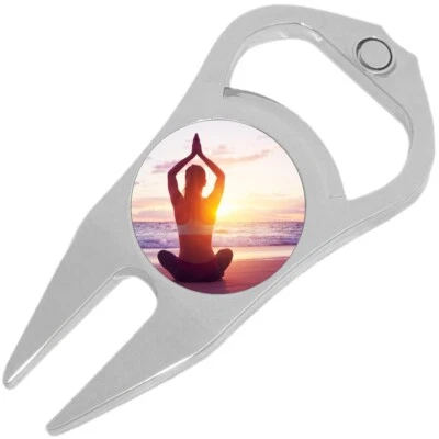 Yoga Meditation Beach Golf Ball Marker Divot Repair Tool Bottle Opener