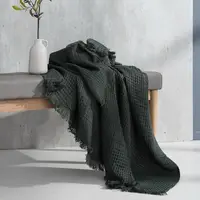 在飛比找金石堂精選優惠-MONTAGUT－華夫格針織毯（150x180cm）/霧霾綠