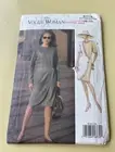 Vogue Dress Pattern 1993 #8719 With Overlay Front Women Sizes 12-14-16 Uncut