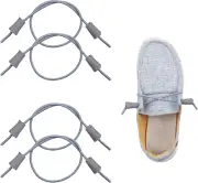 Elastic Shoelaces Strings Replacement Laces for Hey Dude Shoes，No-Tie Laces (Two