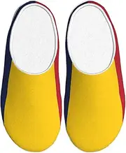 [EdWal] Flag of Chad print Winter Warm Slippers Indoor Anti-skid Plush Slippers Relaxing at Home for Women Men