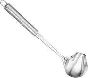 OKUMEYR Stainless Steel Soup Serving Spoon Ladle Spout Tea Spoon Gravy Ladle for Sauce Dishwasher Safe Modern Design