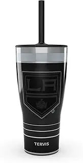 Tervis Traveler NHL LA Kings - Night Game Triple Walled Insulated Tumbler Travel Cup Keeps Drinks Cold & Hot, 30oz with Straw Lid, Stainless Steel