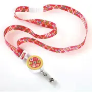 Zip Reel LANYARD ID Badge Breakaway Bloomsbury Ribbon Boojee Beads Retractable