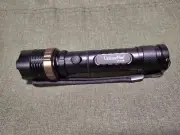 Uniquefire Mini Flashlight, 3-Mode LED Zoomable Focus Torch V23B Black