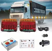 Wireless Rear Trailer Lights, Rechargeable Universal Trailer LED, LED Towing Tail Light with Strong Suction Cup Base for Towing Vehicles, Trucks, Boats, RVs, Towing Vehicles