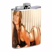 Alabama Pin Up Girls D13 Flask 8oz Stainless Steel Hip Drinking Whiskey