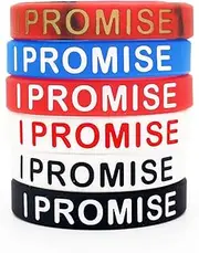 Basketball Star Lebron Same Paragraph I Promise Wristband Absorb Sweat Sport Silicone Bracelets 6 Pcs