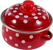 BESTOYARD Household Lidded Saucepan Enamel Cooking Pot Induction Cooker Cookware
