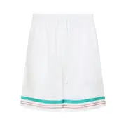 [Casablanca] Casablanca Casa Way Drawstring-waist Track Shorts M WHITE