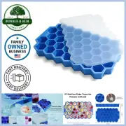 Easy-Release Ice Cube Tray with Lid: 37 Grids for Cocktails & Iced Beverages