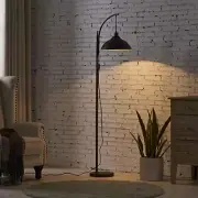 Industrial Floor Lamp Modern Rustic Task Floor Lamp in Metal lampshade Brown