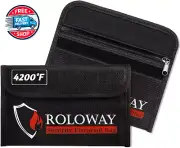 Small Fireproof Bag (5 X 8 Inches), Non-Itchy Fireproof Money Bag, Fire