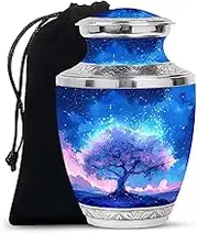 Cremation Urn Human Ashes, Urns for Ashes, Decorative Urns, Funeral Urns, Human Urns for Ashes 10''_Blue | Tree of Life Urn | Cremation urns for Human Ashes