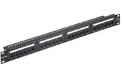 Astrotek 24 Ports UTP Patch Panel CAT6 RJ45 For 19" 1RU Rack Mount Server Black