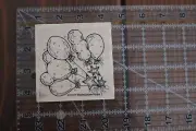 WHIPPER SNAPPER BALLOON Collage Party Wood Rubber Stamp