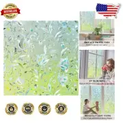 Elegant Tulip Frosted Window Film - Static Cling Privacy & UV Protection, 23....