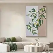 Hand Painted Oil Painting On Canvas - Simple Yellow Osmanthus Tree Texture Light Luxury Painting Wall Art Home Decoration,Personality for Living Room Home Bedroom Office Porch Decor Painting,As Sho