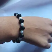 AAA Genuine Natural Gemstone Black Spinel Beads Pearl Faceted Round 8in