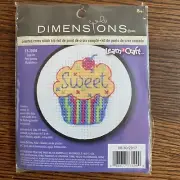 Dimensions Learn-A-Craft Cupcake Counted Cross Stitch Kit New