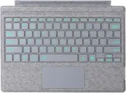 Type Cover for Microsoft Surface Pro Generation 7+ 7 6 5 4 3 Portable Slim Wireless Keyboard with Touchpad Tablet Keyboard (Grey, Black)
