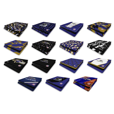 OFFICIAL NFL BALTIMORE RAVENS VINYL STICKER SKIN DECAL FOR SONY PS4 SLIM CONSOLE