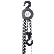 Tidoin Manual Chain Hoist Log Hook 10' 6600-lbs W/2-Hooks Alloy Steel Black