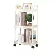 3-Tier Storage Trolley Cart Slim Mobile Storage Shelf Bathroom Kitchen