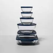 * NEW* 12pc Bake & Store Set 2 Square Baking Dishes & 4 Round Bowls & Lids