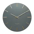 ONE SIX EIGHT LONDON LUCA WALL CLOCK 60cm | Silent Sweep | Charcoal **NEW**