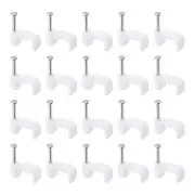 Cable Clips, 100pcs 10mm Nail in Cable Clips Cable Clamps Cable Tacks Cord Clips