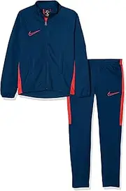 [Nike] Boys' B NK Dry ACDMY TRK Suit K2 Tracksuit, Valerian Blue/Laser Crimson/(Laser Crimson)