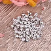 [FEDEAL] 50Pcs Bronze Color Brass Small Jingle Bell Pendant Charm Jewelry Loose Spacer Beads for Jewelry Making (Color : Brown) (Color : Silver 20cm 5pcs) (Color : Silver 12cm 25pcs)