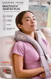 Sharper Image - Realtouch Shiatsu Plus Cordless Neck Massager - Gray (1016968)