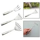 Hand Rake with Ergonomic Handle Heavy Duty Soil Tiller for Mulch Sweep