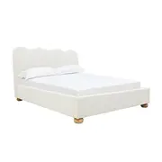 [James Lane] Maeve Wave Boucle Bed Frame Ivory