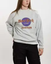 Vintage 90s Hard Rock Cafe 'Boston' Sweatshirt M