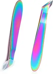 2 Pieces Mini Nail Cuticle Trimmer,Ymapinc Nail Care Cuticle Nippers Professional for Manicure and Pedicure,Stainless Steel Precision Glass Pusher for Home Salon Use