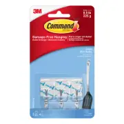 3M 17067CLR Clear Plastic Damage-Free Command Wire Hooks Small
